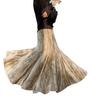 2025 Autumn/Winter Chinese-Style Printed A-Line Midi Swing Skirt for Women - Thick, Stylish, and Elegant