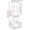 Bookshelf 5 Tiers 50 x 33 x 188.5 cm Engineered Wood Reclaimed Wood