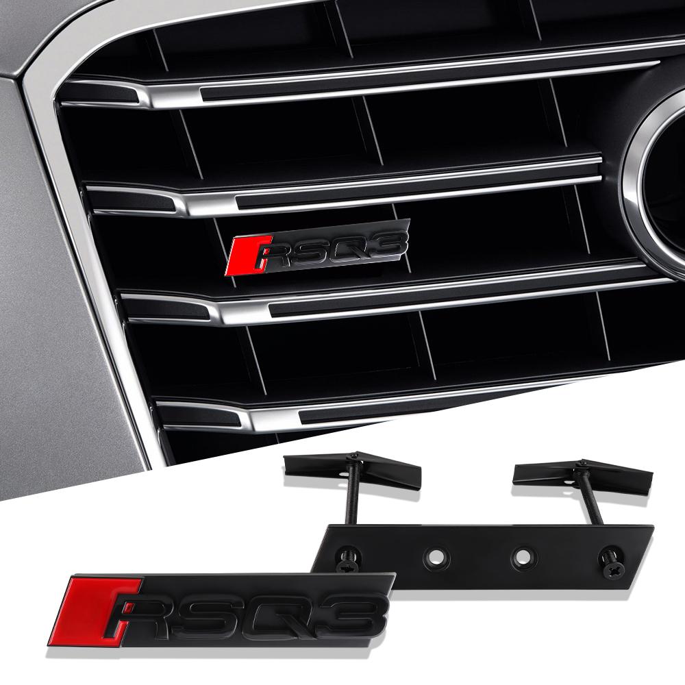 2026 3D Car Front Grille Emblem Badges Decor Accessories for wsx1 RS3 RS4 RS5 RS6 RS7 RS8 SQ3 SQ4 SQ5 SQ6 SQ7 SQ7 RSQ3 RSQ5 RSQ7 RSQ8