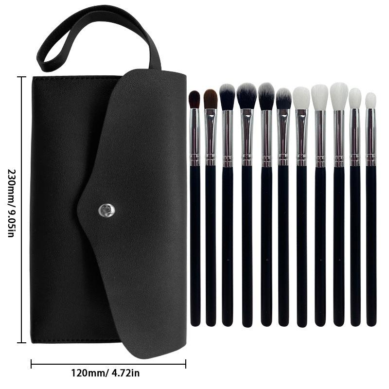 Neues Make-up-Pinsel-Set mit 11 Lidschattenpinseln Weiche Fasern Grobe Borsten Premium-Werkzeuge Augenbrauenpinsel Nasenschattenpinsel