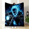 Flaming Skull Rider on Motorcycle print blanket soft and cozy perfect for the living room bed sofa or a nap,gift