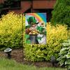 SAYTAY St. Pat's Cats St. Patrick's Day Garden Flag Pot of Gold Bunny 12.5" x 18"