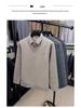 2025 Winter Men's Faux Two-Piece Sweater: New Thick Knit with Shirt Collar and Warm Velvet Layer