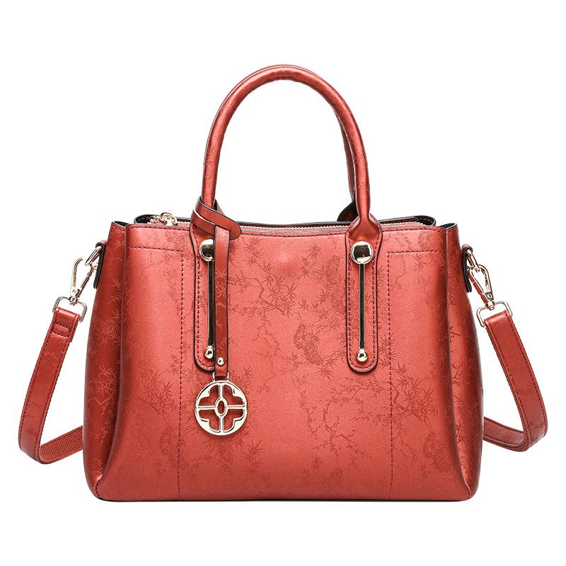 2025 Summer New Fashionable High-End Large-Capacity Red Wedding Handbag, Shoulder and Crossbody Tote Bag
