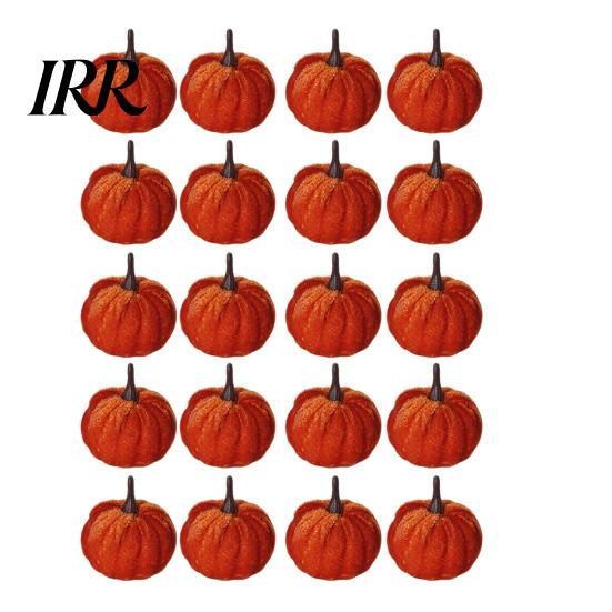 Velvet Pumpkin Decor 20 PCS Decorative Ornaments, Multi-Color Artificial Fall Harvest Table Centerpieces for Mantel Shelf, Farmhouse Centerpiece