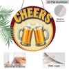 2D Flat Aluminum 7.87 Inch X 7.87 Inch Beer Glass Style Wall Decoration, Vintage Style. Suitable for Bars, Living Rooms, Kitchens, Cafes, Porches