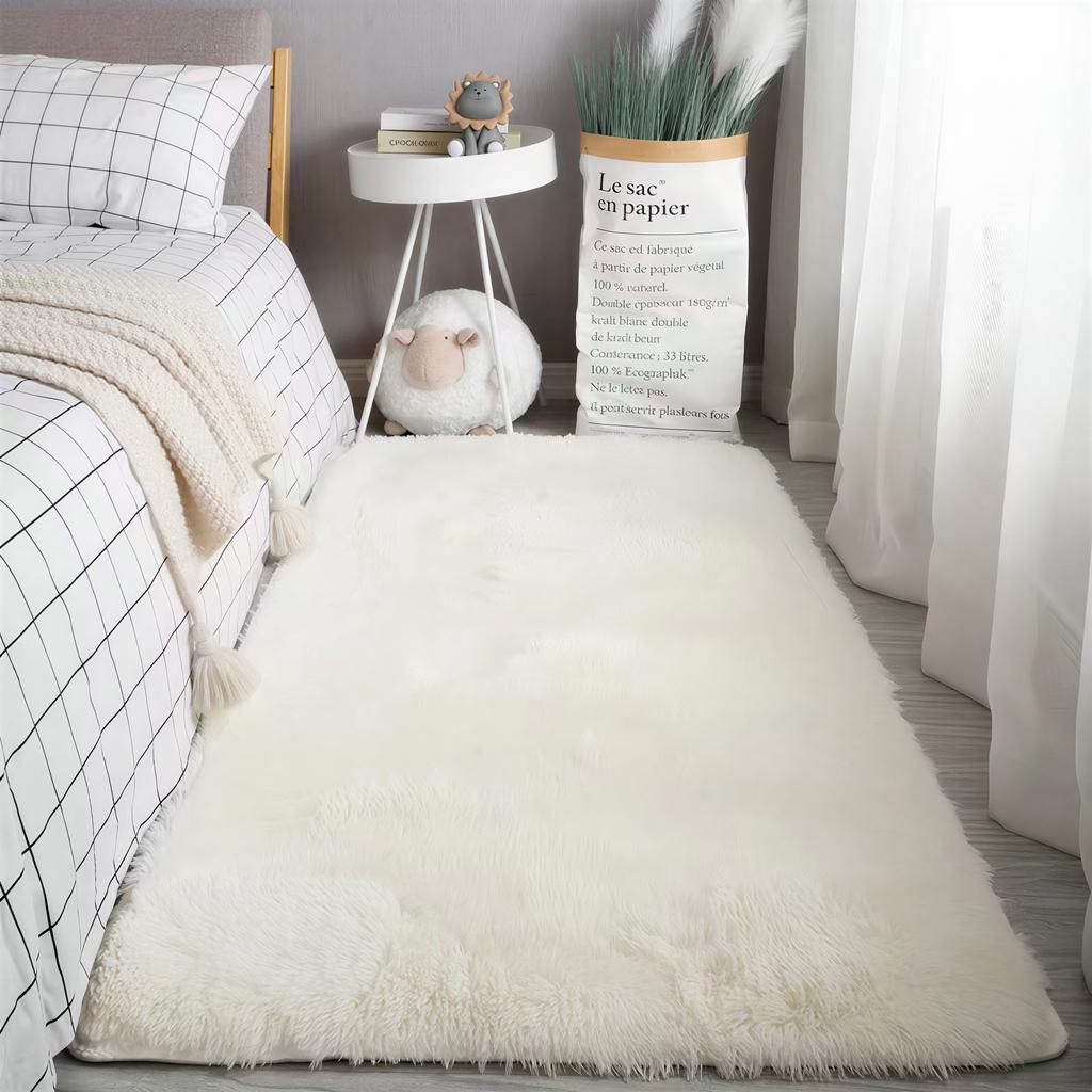 Tie Dye Shaggy Area Rug Soft Fluffy Non Slip Bedroom Carpet Plush Bedside Mat for Living Room Decor