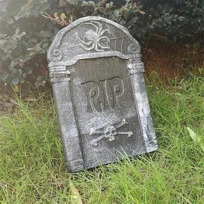 4 Pcs Realistic Halloween Tombstone Decorations Are Used for Haunted Houses Courtyards and Outdoor Halloween Parties.