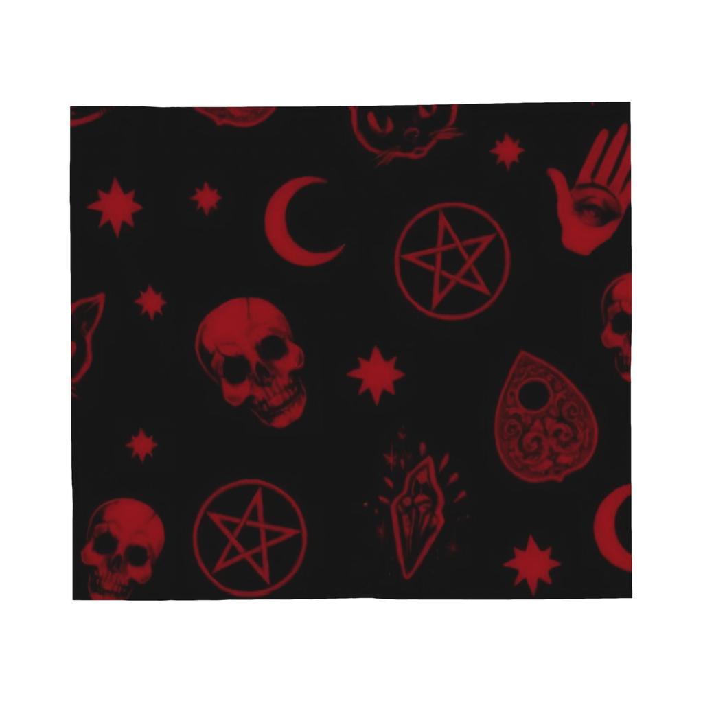 Halloween Blanket Flannel Gothic Bats Ghosts Witch Soft Throw Blanket for Home Couch Bed Rug