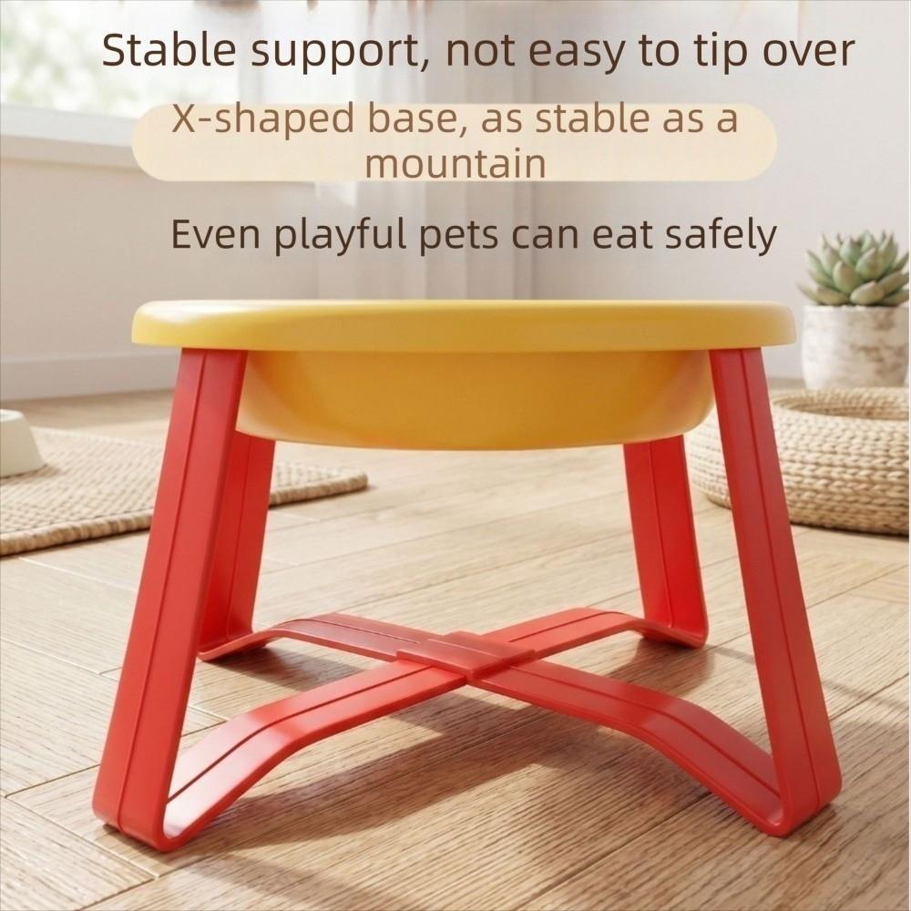 Bite-resistant Pet Food Bowl With Stand Anti-Overturning Bowl Slow-Feeding Bowl  Cat And Dog