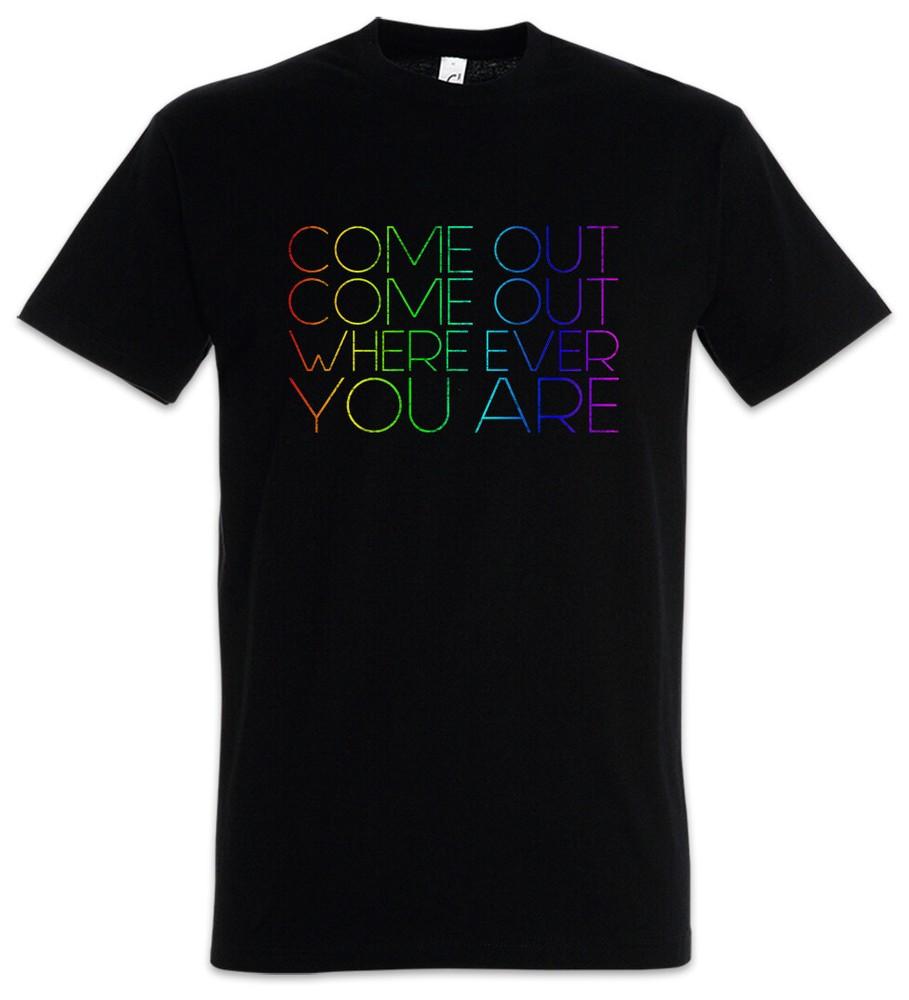 

Come Out Come Out T-Shirt Fun Gay Gays Free Love Is Love Equal M