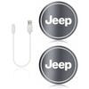 7 Colors LED Car Cup Coaster Smart Sensor Light Mat Automotive Interior Accessories for Jeep Wrangler Grand Cherokee Compass AKO1