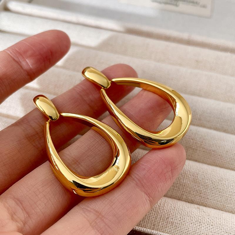 Fashion Stainless Steel Droplet Earrings for Women Vintage Exaggerated Geometric Dangle Drop Earring Party Wedding Jewelry Gifts