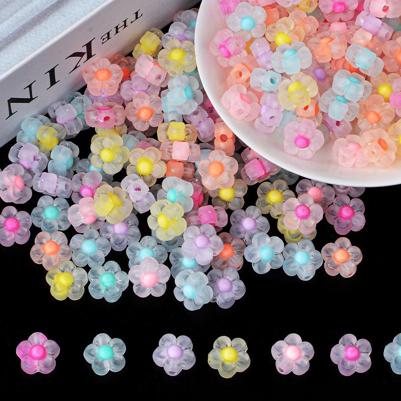 Acrylic Beads: Inner Color & Transparent Beads for DIY Hair Ties and Bracelets
