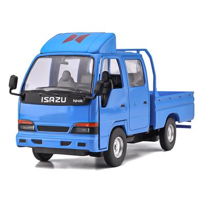 Modello 1/32 di auto per modello di camion leggero Isuzu, veicolo di trasporto di ingegneria di simulazione pressofusa in metallo, camion di stampaggio