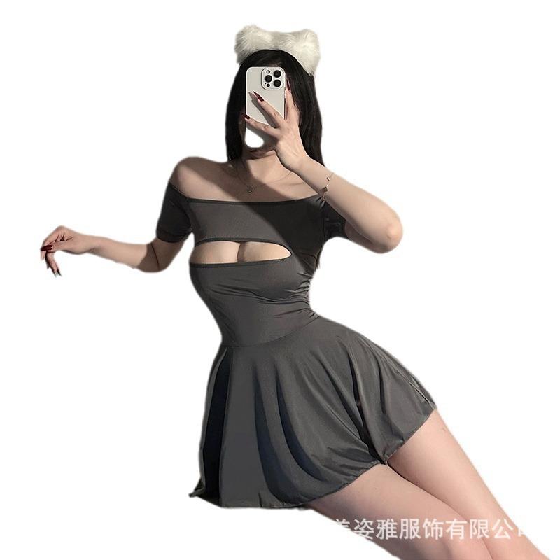 Ice Silk Bare-chested Pajamas, Sexy Hollow Pajamas, Free of Home Spice Girls, Pure Desire Dresses, and Underwear Fun