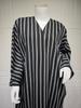MQ161 Women's Zebra Striped Long Cardigan Abaya - Cross-Border Fashion for Europe & America