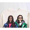 Frauen Sweatshirts 2024 Neue Mode Schönheit Mädchen Drucken Casual Sweatshirts Weibliche O Neck Hoodies Chic Pullover Tops