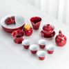 15-Piece Colored Glaze Kung Fu Tea Set