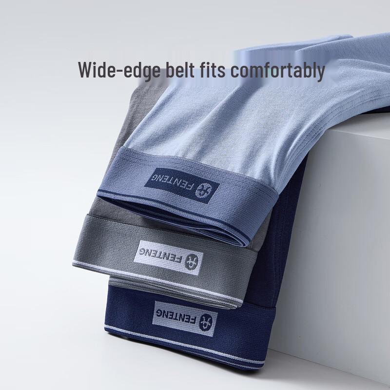 Fenteng Men's Breathable Antibacterial Cotton Boxer Briefs