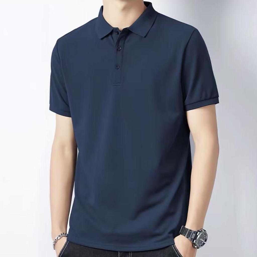 Men's Custom Ice Silk Short-Sleeve Summer Polo Shirt for Business