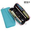 Japanese-style Leather Long Wallet Women's Large-capacity RFID First-layer Cowhide Organ Card Bag Fashion Clutch Bag Mobile Phone Bag