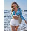 CHARMLEAKS Damen-Badeshorts mit hoher Taille, Badeshorts, Boardshorts mit Badehose