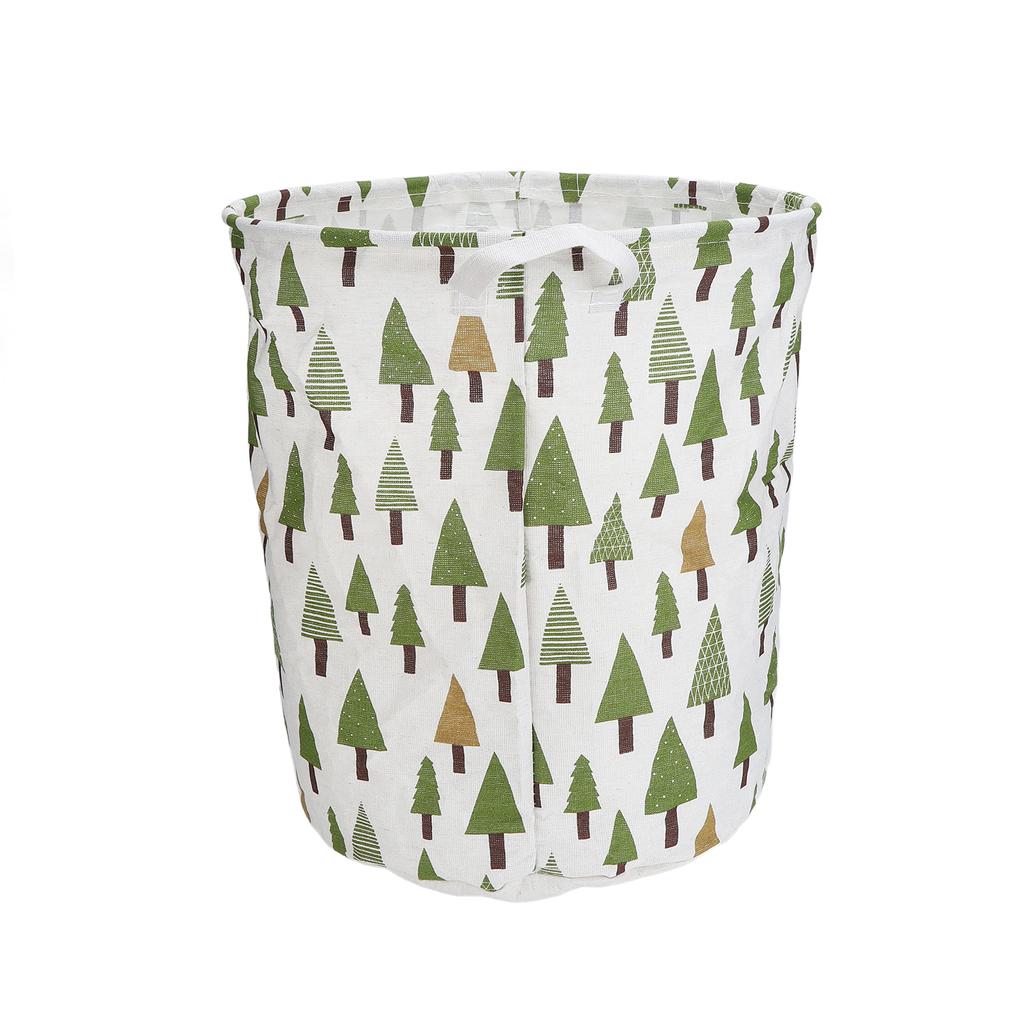 Laundry Basket Canvas Collapsible Washable Drawstring Clothes Hamper for Barber Shop