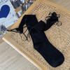 Womens Fashion Lace Mesh Knee Socks Sexy Patchwork Calf Socks Lace Socks for Ladies Decorations Long Fishnet Stockings