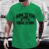 Fishing Tshirt Born To Fish Forced To Work Unisexs Tshirt Fathers Day Gift Birthday Dad Husband Daddy Grandpa Unisexs Tshirts Tops