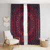Beautiful Indian Bohemian Psychedelic Hippie Tree of Life Window Curtain Panels for Bedroom, Living(Red Elephant Peacock)