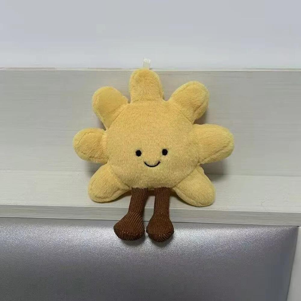 Pandantiv de Pluș Soare Galben de Înaltă Calitate 13cm Jucărie de Pluș Drăguță Umplută pentru Decor Dormitor Fete, Geantă, Breloc Chei Auto, Cadouri de Ziua de Naștere
