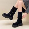 Retro simple comfortable short boots for women's autumn  winter new fashion thick sole anti slip wear-resistant women's boots