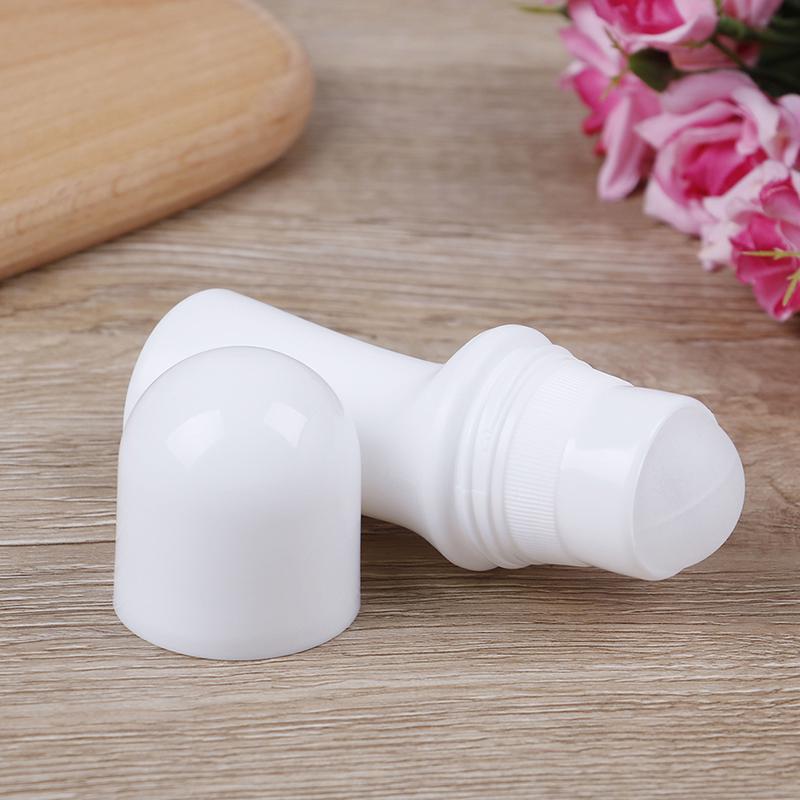 5Pcs 30Ml Plastic Roll On Bottle White Deodorant Container Essential Oil Perfume