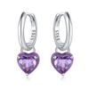 New 925 Silver Heart Hoop Earrings Inlaid Zircon CZ Infinity Love Golden Earrings For Women Wedding Gift Luxury Jewelry
