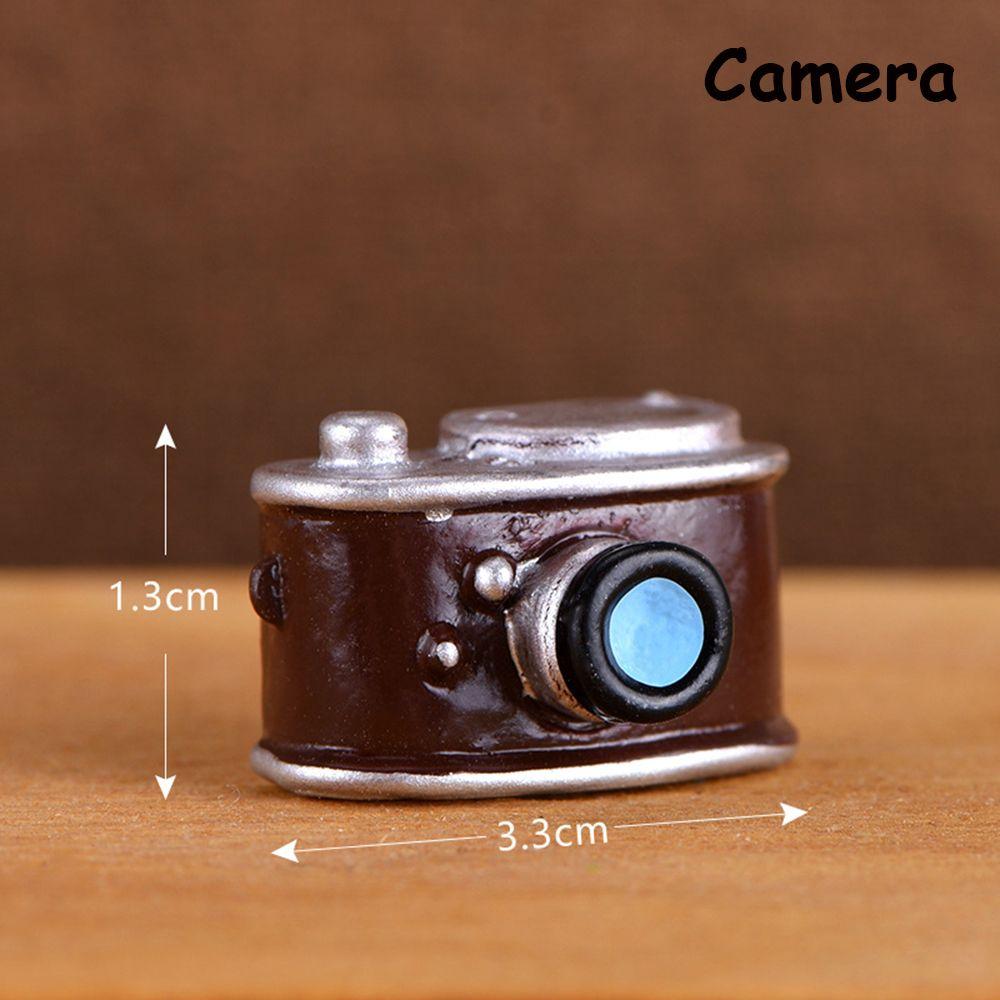 Retro Dollhouse Ornaments Toy Home Decor Mini Pianos TV Model Furniture Figurine Telephone