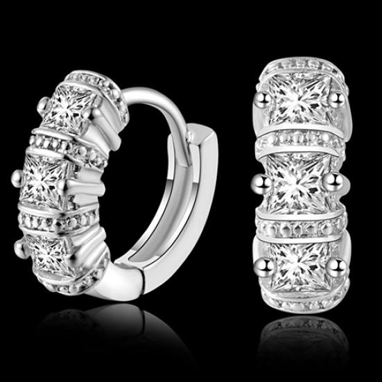 

Женские серьги-гвоздики с блестящими стразами Huggie Hoop, ювелирные изделия