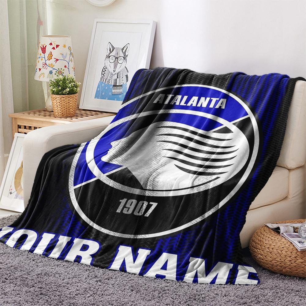 1PC Custom Name Atalanta BC Patterned Flannel Blanket Suitable For All Seasons for Home Decor Warmth and Comfort Gifts Holiday Present