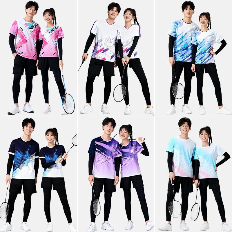 Quick-Dry Breathable Badminton Shirt Shorts Set Men Women Tennis Volleyball Training Sportswear