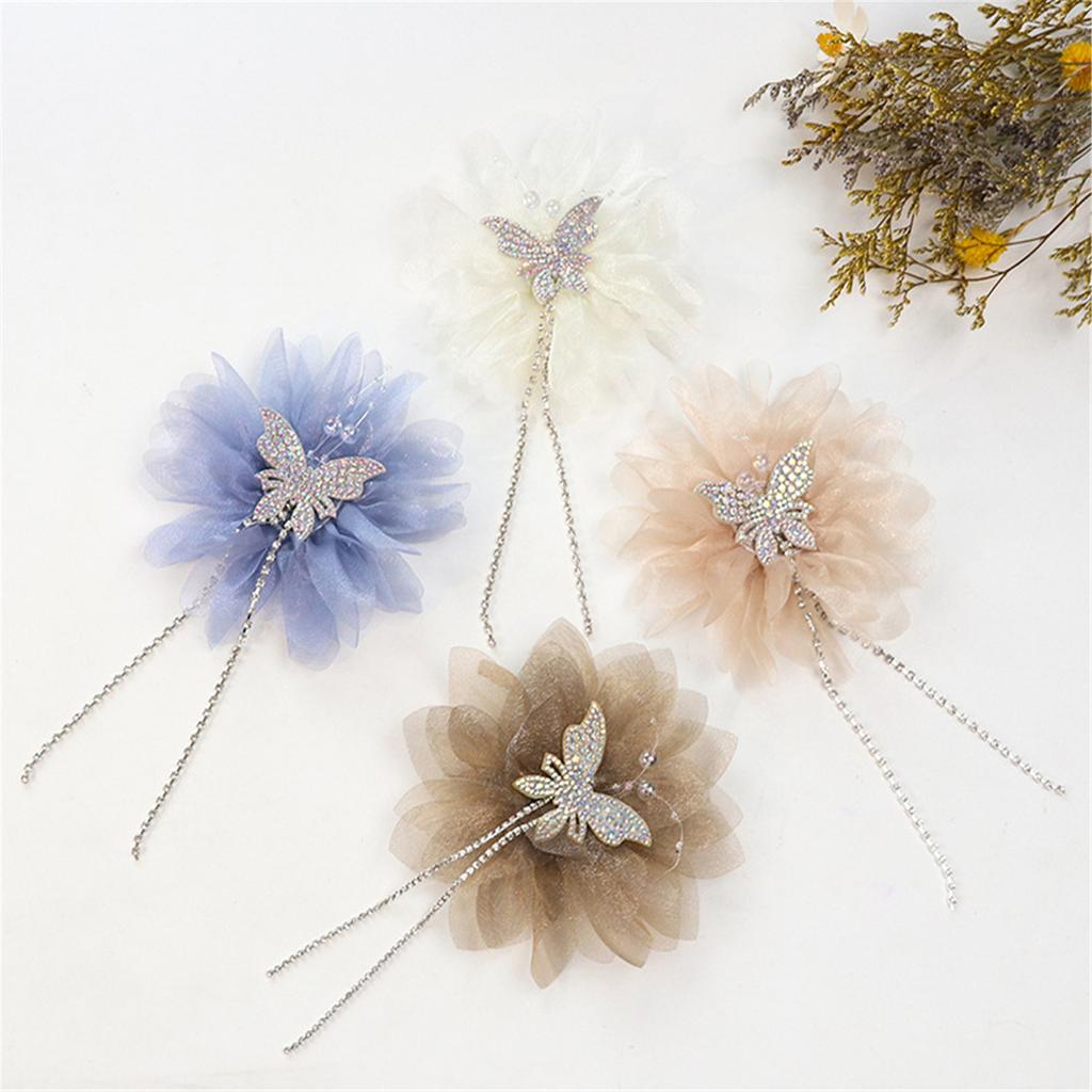 Crystal Flower Artistic Applique for Hair Clip Clothes Hat Sewing Brooch DIY Scarf Wedding Dress Decors Accessories