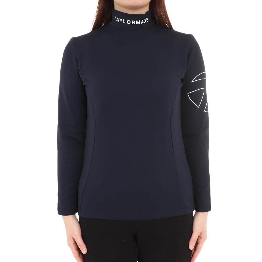 TaylorMade Club TM Brushed L/S Mock Shirt, Navy, Size L, Women's, 2023FW, TL171
