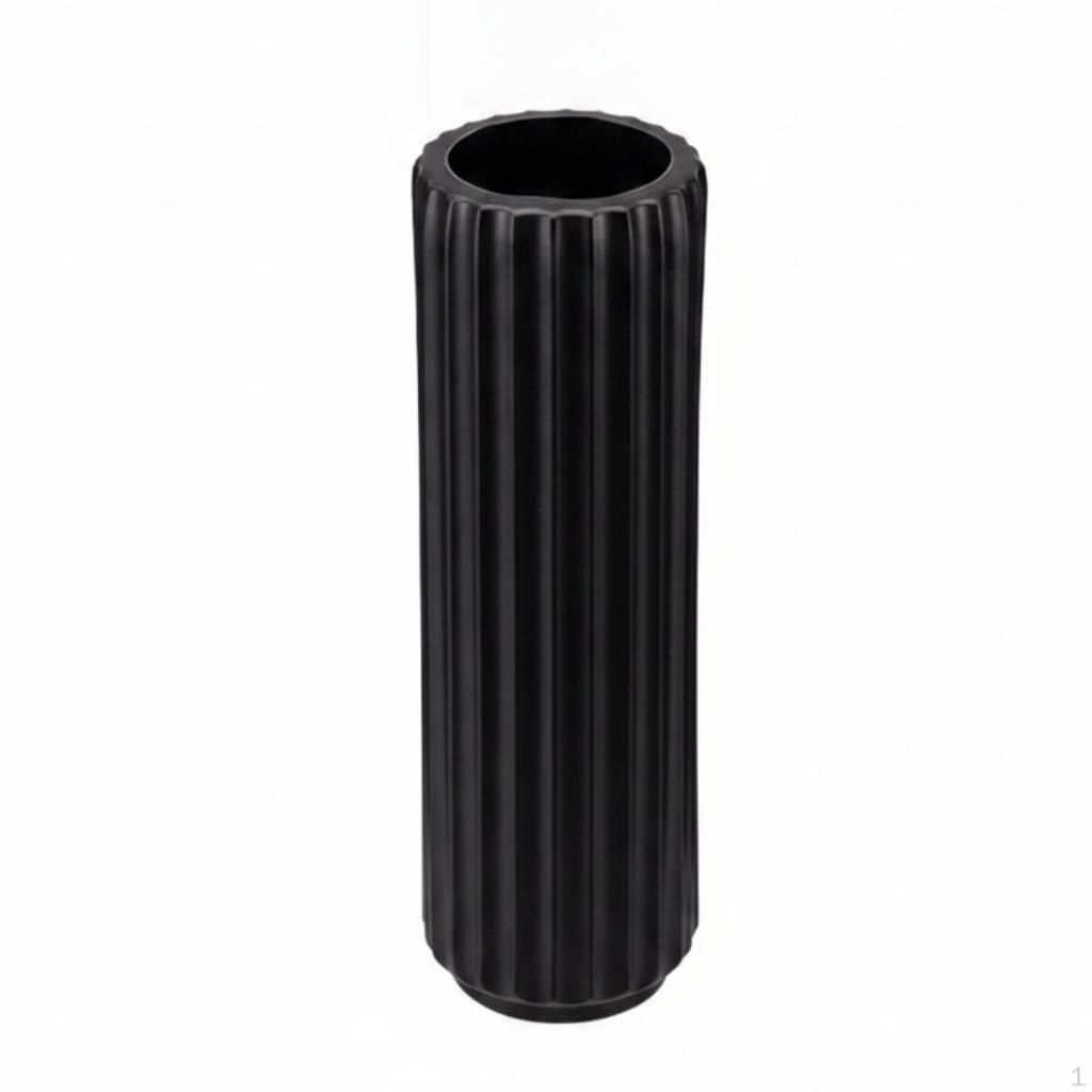 Vase with Ceramic Look Shatterproof Ribbed Lightweight for Simplicity Lovers, Florists, Living