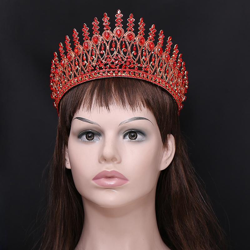 Royal Queen Rhinestone Crown Big Diadem CombsTiara Crowns for Women Bridal Wedding Party Crown Hair Dress Jewelry Accessories