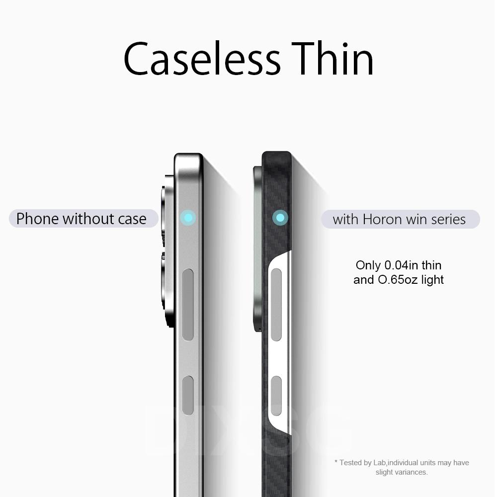 600D Real-thin Carbon Fiber Phone Case for Honor Win/Win RT Case Aramid Fiber Fabric Thinhard Magnetic Black Slim Light Red Case