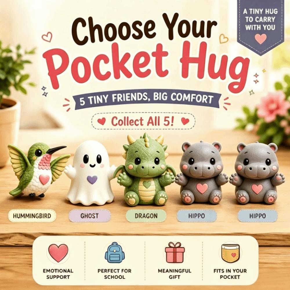 Thoughtful Plastic Animal Ornaments Resin Pocket-Sized Pocket Hug Gifts Inspirational Card Inspirational Card For Pet Lovers