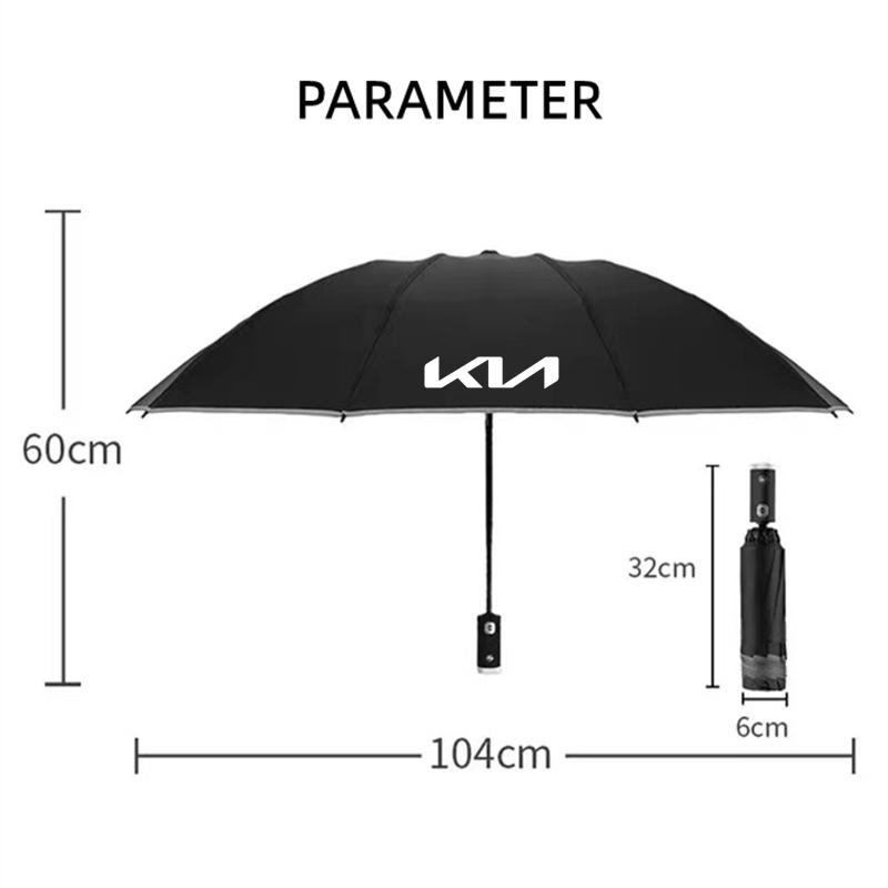 BBDW3 Car Led Light Automatic Folding Windproof Sunshade Umbrella Sun Protection Umbrella For Kia Rio 3 4 K2 K3 X-Line Car Accessories
