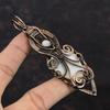 Mother Of Pearl Pendant Copper Wire Wrapped Gemstone Pendant Handmade Copper Wire Jewelry Rainbow Moonstone Pendant Unique Jewelry For Gift