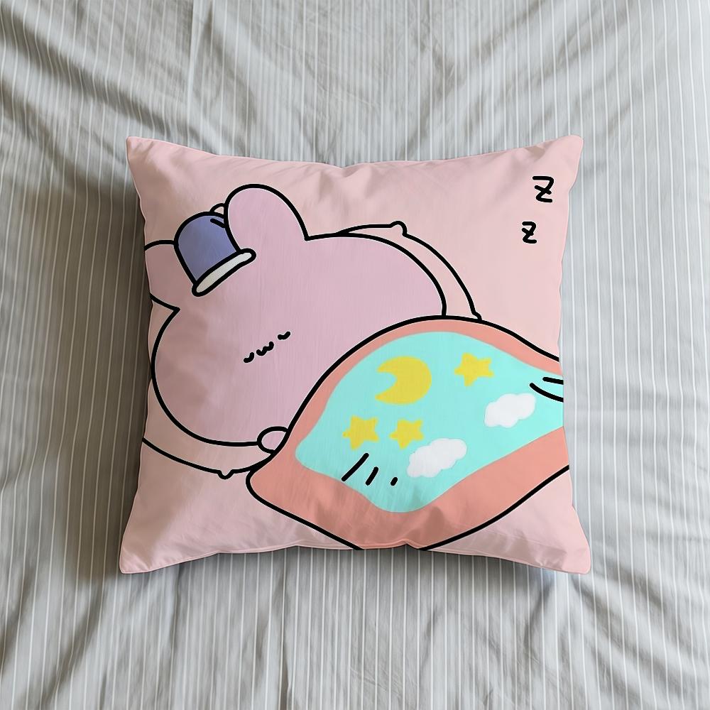 Cushion Cute Cover Soft Case Cartoon Asamimichan Sofa Living Bunny Room Home Comfortable Office Decor Protective Pillow Covers