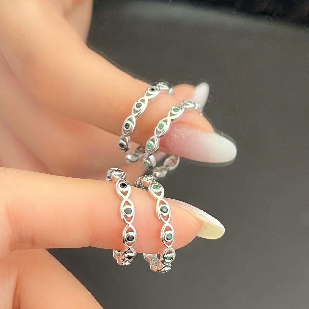 Adjustable Eyes Ring Jewelry Crystal Ring Cool Demon Eye Finger Ring Girls