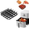 1 Stück Silikon-Heißluftfritteusen-Schale, Frittierkorb, Form, Korb, Topf, Wiederverwendbar, Hot Dog, Speck, Kuchenrost, Heimparty, Backzubehör